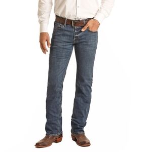 Rock & Roll Men's Vintage '46 Revolver Dark Wash Straight Leg Jeans. 38×38